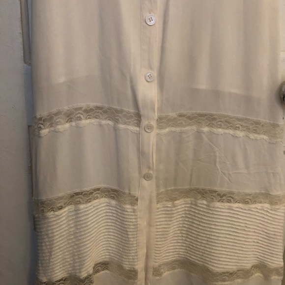 Rebecca Taylor beautiful silk material midi dress in cream color - Picture 4 of 4
